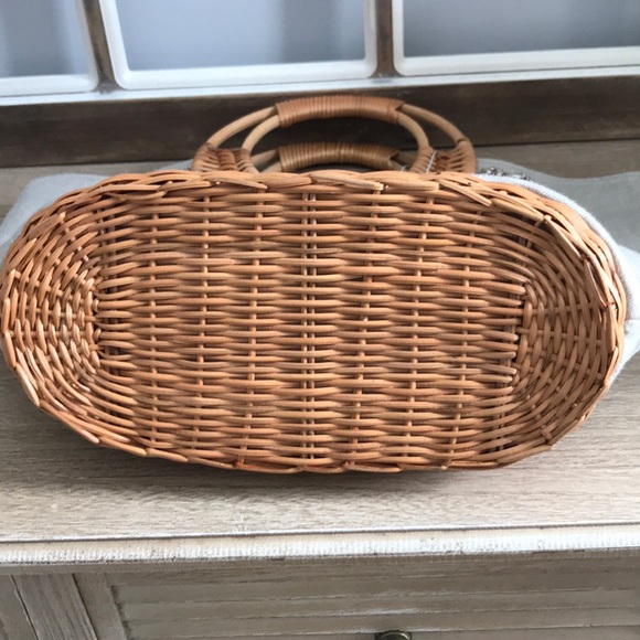 NWT Straw and linen satchel bag! - Picture 6 of 6